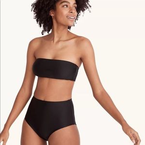 MADEWELL second wave spaghetti-strap bandeau bikini top and bottom size S